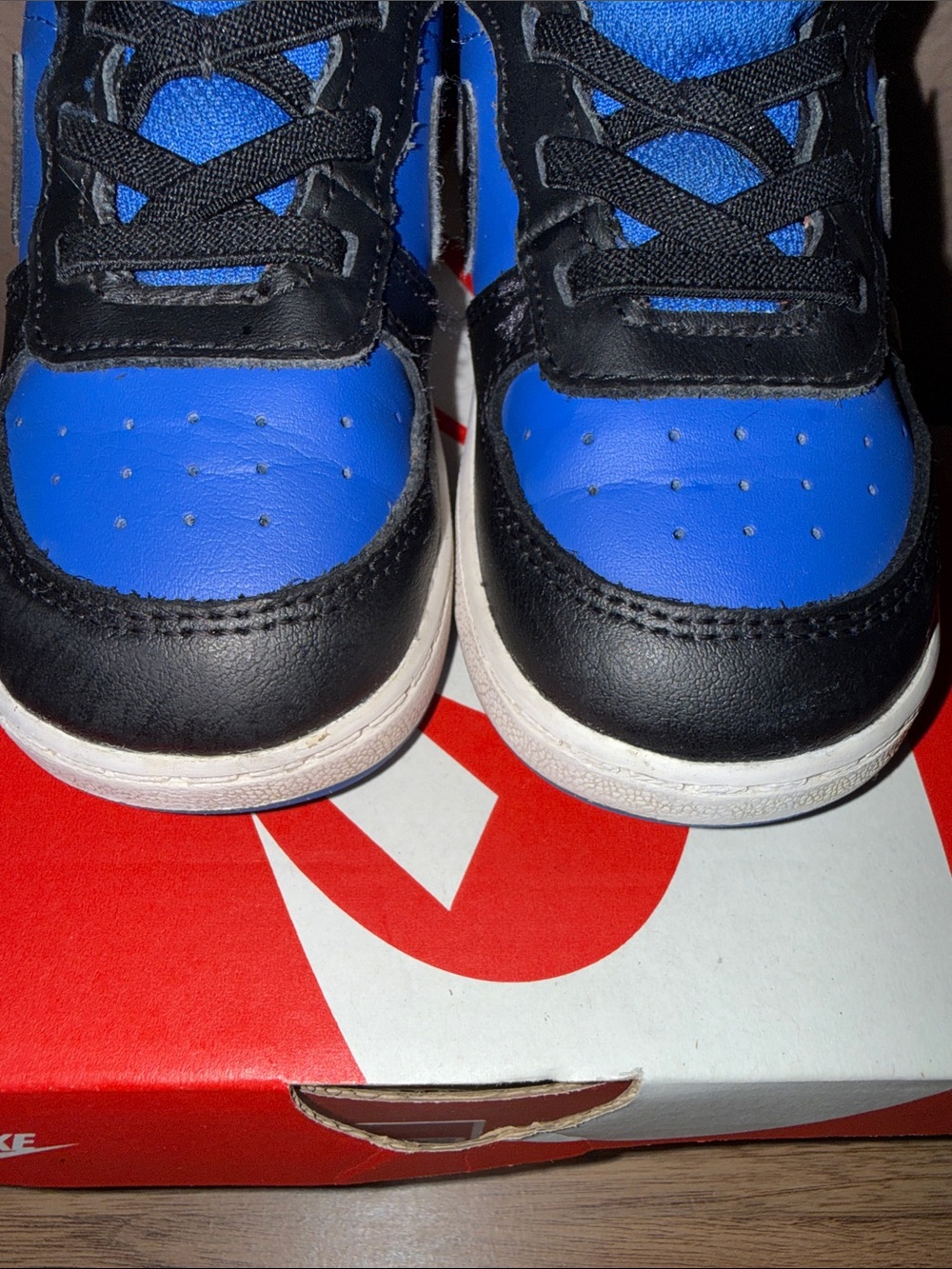 Nike Kids Royal Blue and Black High-Top Sneakers - Picture 10 of 10